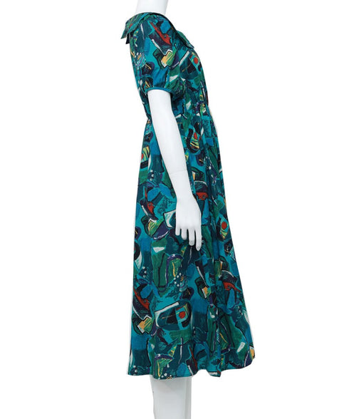 Retro Cassette Print Dress